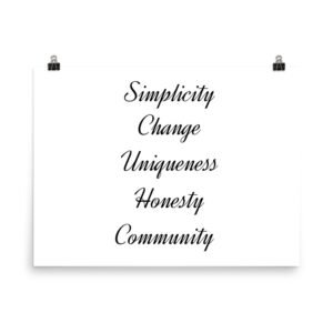 Keoly Values Poster